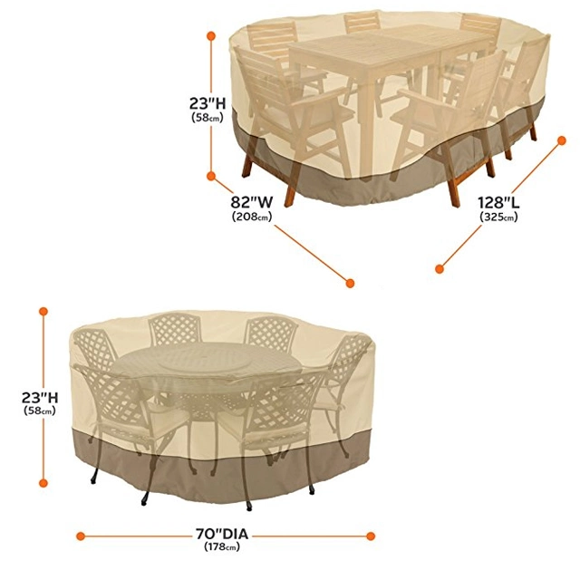 Custom Outdoor Furniture Waterproof Cover Garden Table and Chair Protective Cover Oxford Cloth Sofa Sunscreen Cover