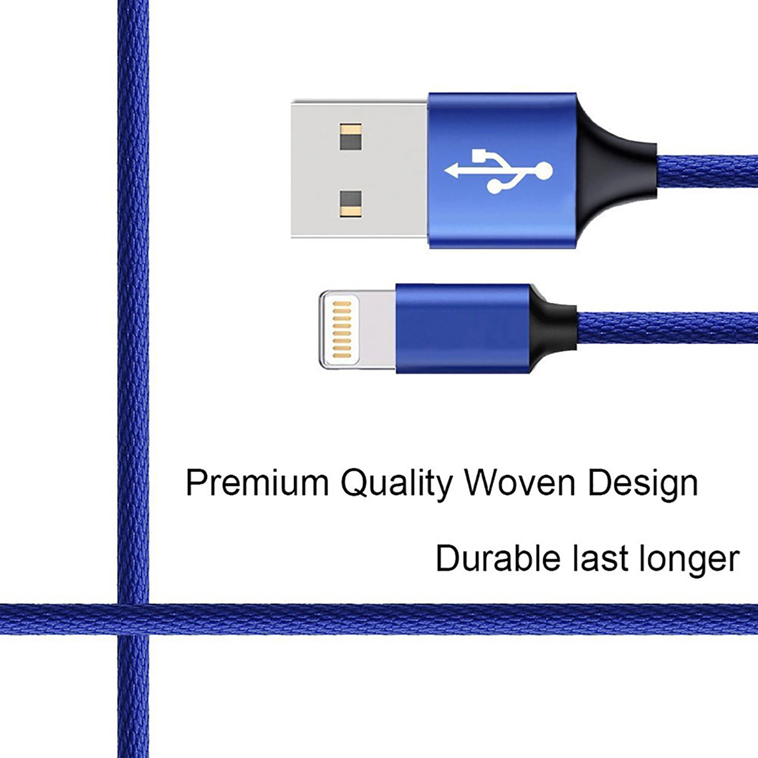 1m 2m 3m 3FT 6FT 10FT New Fabric Braided 2.4A Fast Charger USB Cable for iPhone iPad Mobile Accessories