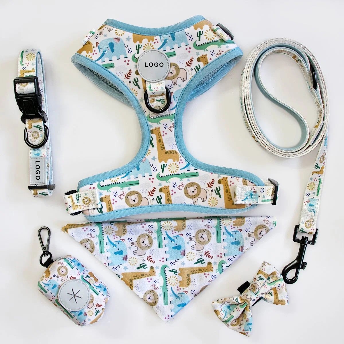 Custom Design &amp; Logo für Haustier Harness, Kragen, Blei, Poop Taschenhalter Bandana &amp; Fliege, Haustier Harness Kragen, Hund Accessoires