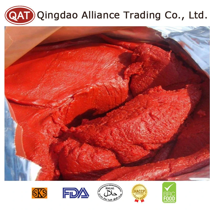 China 100% Purity 220kg Tomato Sauce Paste 28-30% Hot Brix Tomato for Exporting