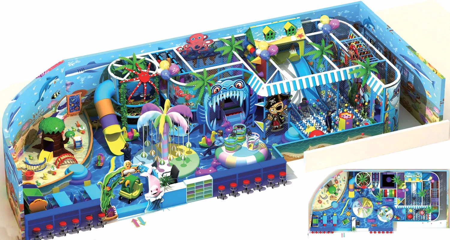 Imported LLDPE Kids Fancy Design Indoor Playground with Big Ball Pool