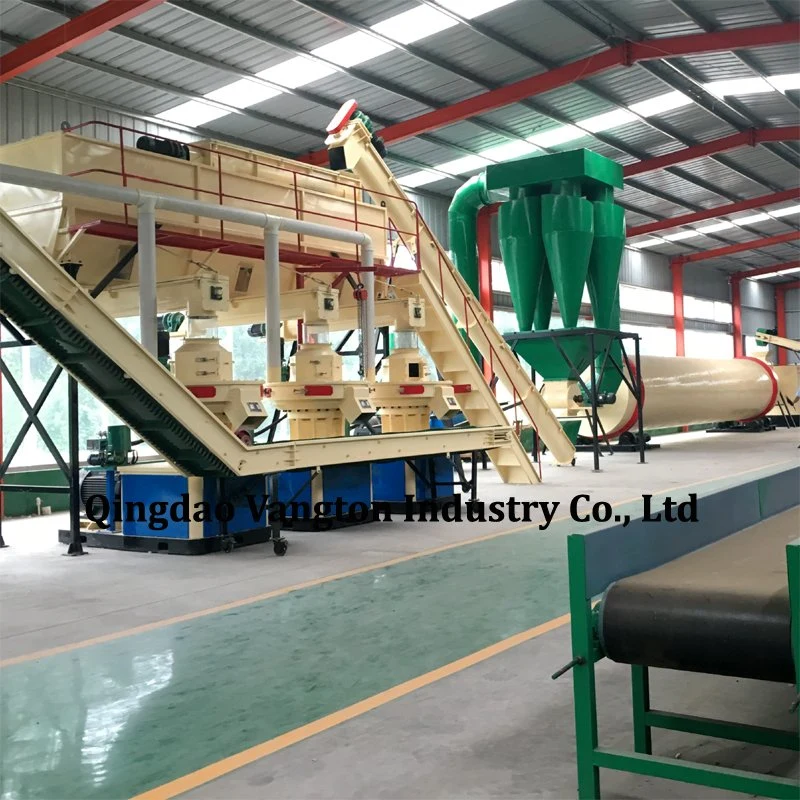 Wood Pellet Processing Manufacturing Plant / 90kw Siemens Motor 560 mm Diameter Ring Die Biomass Wood Pellet Machine