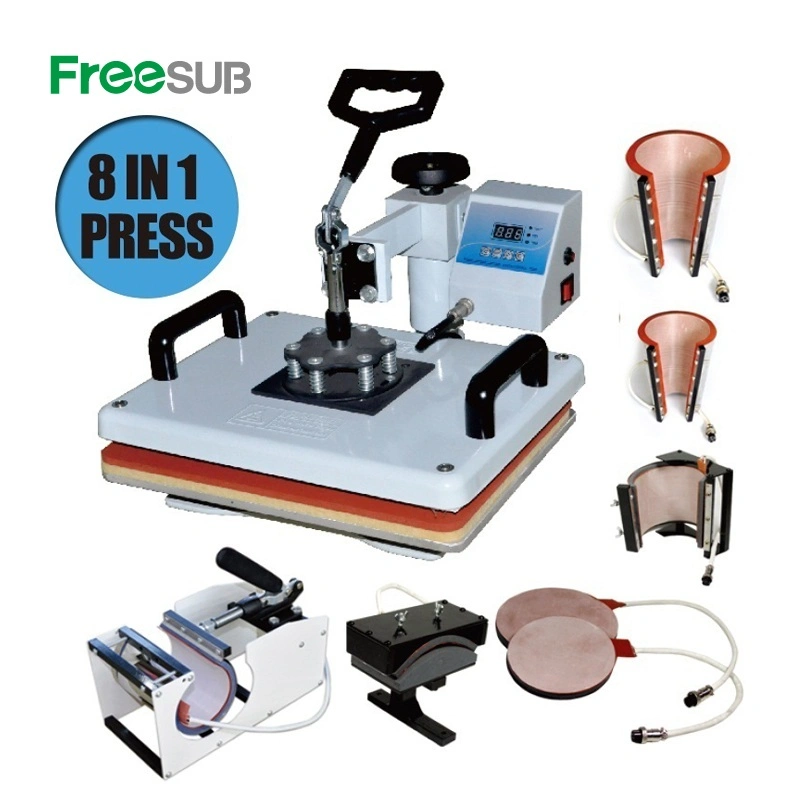 Directly Factory South America Hot Selling 8 in 1 Combo Heat Press Machine