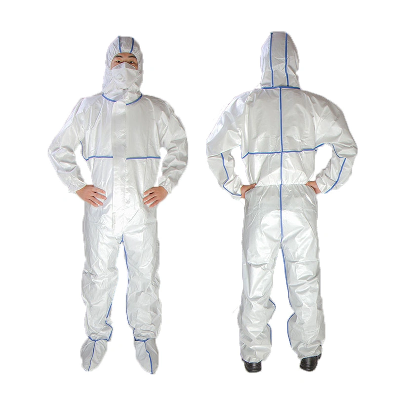 in Stock Disposable Coverall Medical Protective Clothing Water Proof Material