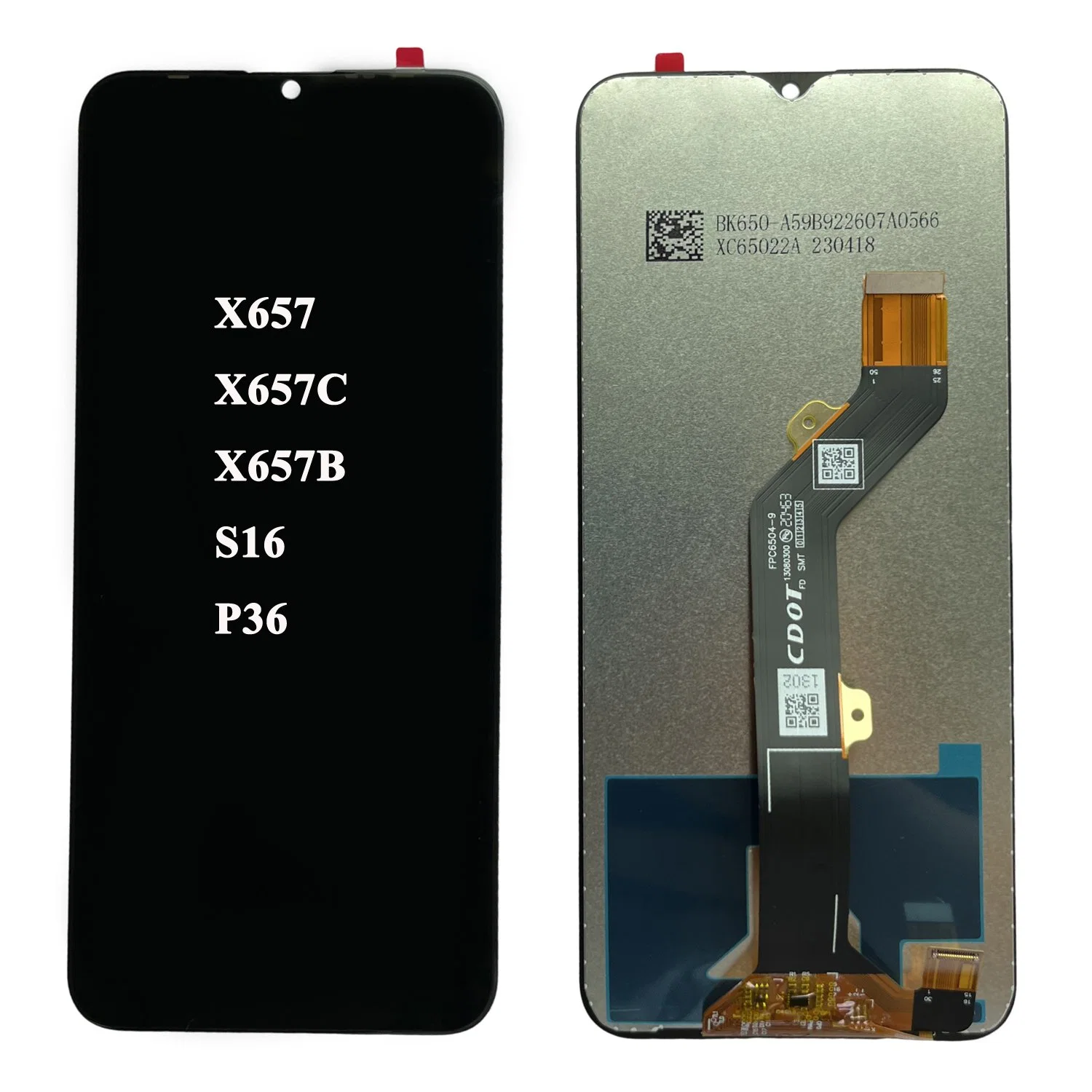 Ecran LCD pour écran Tecno X657 X657c X657b S16 P36 Remplacement du numériseur