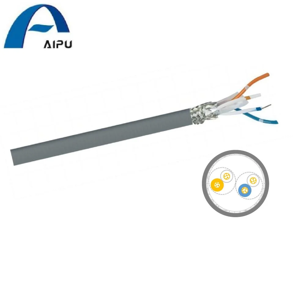 Aipu PE Multi-Pairs com espuma e revestimento exterior em PVC entrançado adequado Para instalação flexível e estática em locais secos e húmidos Fio eléctrico grosso