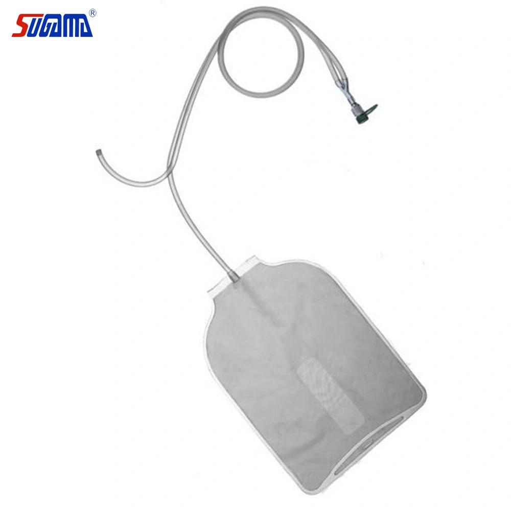 Diálisis peritoneal desechable bolsa de drenaje con Double-Tube