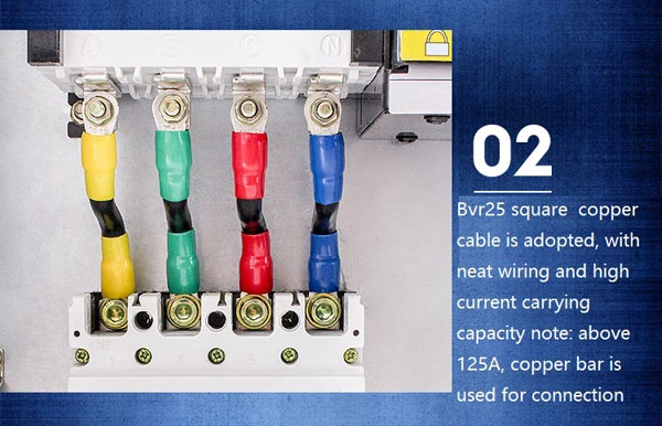 160A MCB-Typ Automatischer Übertragungsschalter Netz Leistungsumschaltung auf Unility Power Generator Sets