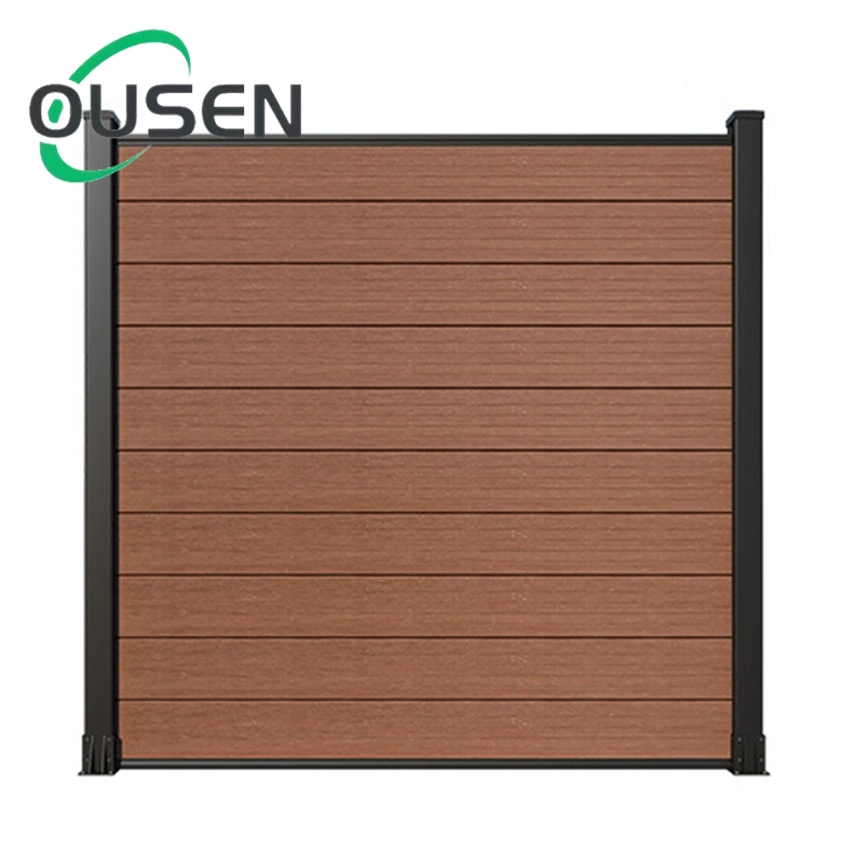 Private Garden Fence Wood Plastic WPC Composite Fencing Easy-to-Install Building Material House Decorative WPC Fence Panels