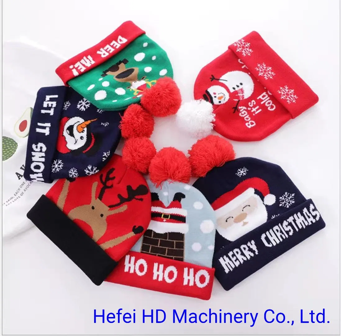 Fully Computerized Circular Knitting 9&prime; &prime; Cylinder Beanie Hat Scarf Knitting Machine, Beanie Cap Making Machine