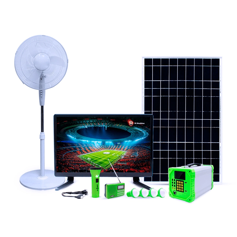 Solar Panel Kit Home Lighting Could Power DC TV, Fan, Sewing Machine, Hair Clipper