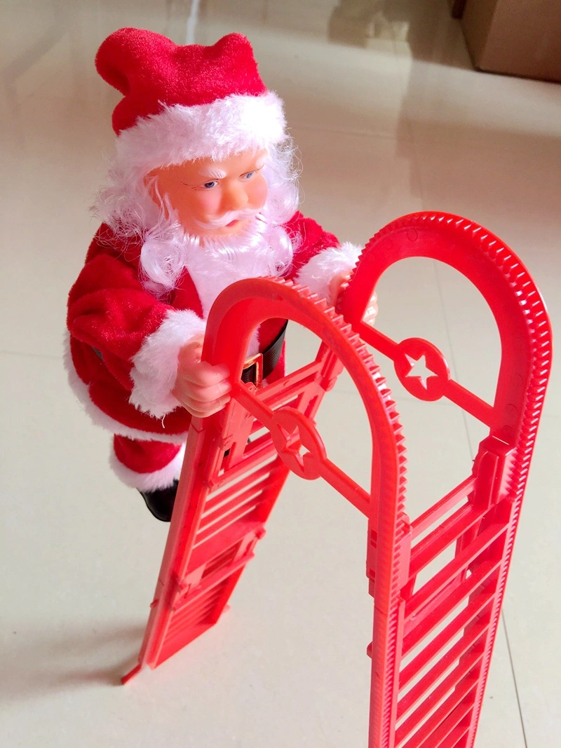 New Chirstmas Promotion Toy Santa Claus Singing and Climbing Ladder