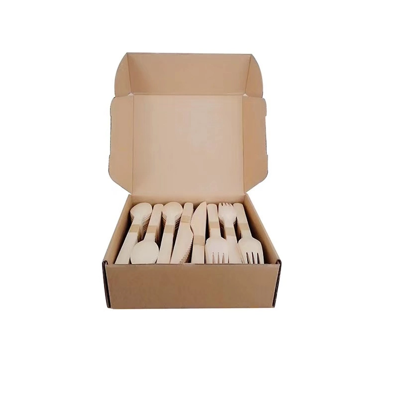 Eco Friendly Bamboo Cutlery Set Plastic Free Disposable Wooden Cutlery Set From Forks, Spoons, knives