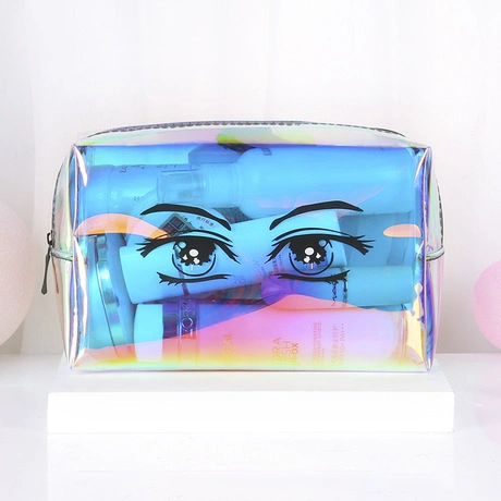 Phintory Laser TPU transparente wasserdichte Kosmetiktasche