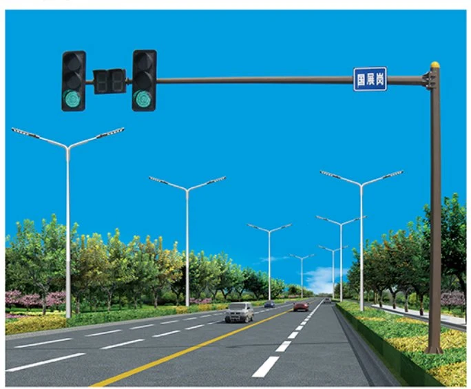 High Mast Pole Post Verzinkter Verkehrswarnlicht mit Pol LED-Leuchte