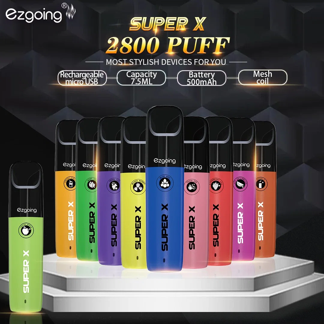 Ezgoing stylo à cigarettes électronique jetable 2800puffs Vape de Shenzhen Manufacture Pod jetable