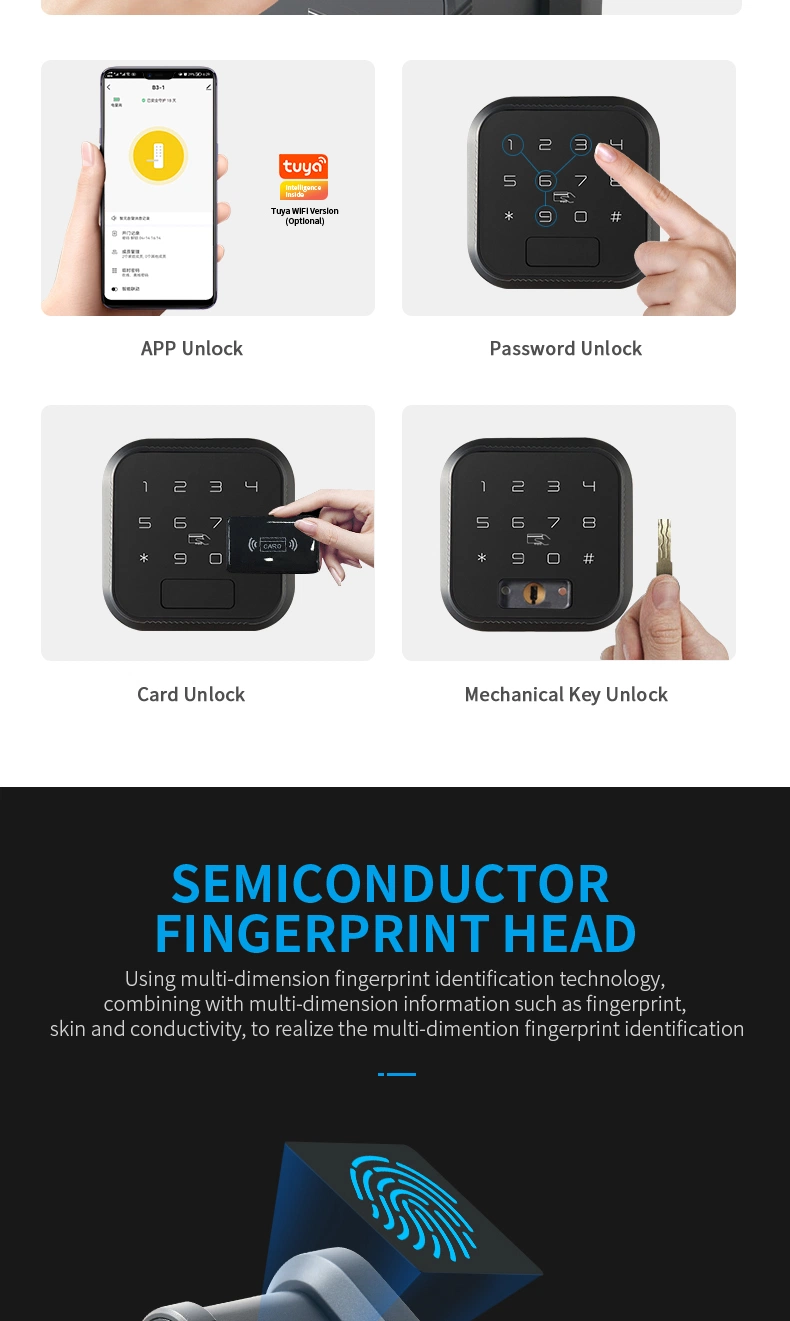 Suntec Smart Square Frame Fingerprint Lock APP Fernbedienung