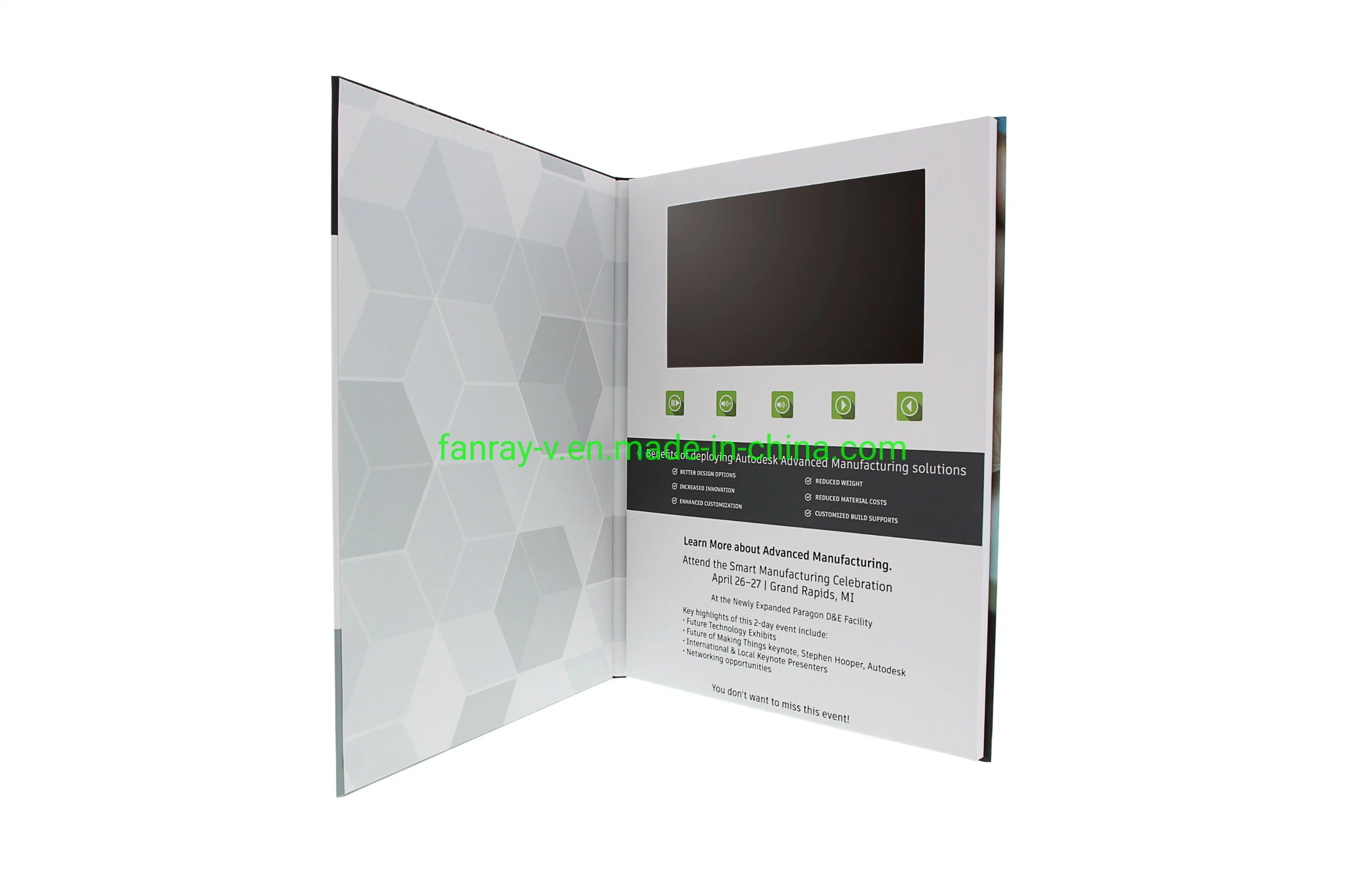 High quality/High cost performance  Factory Price Personalised 7inch LCD Video Greeting Card Video Mailer for VIP Customer