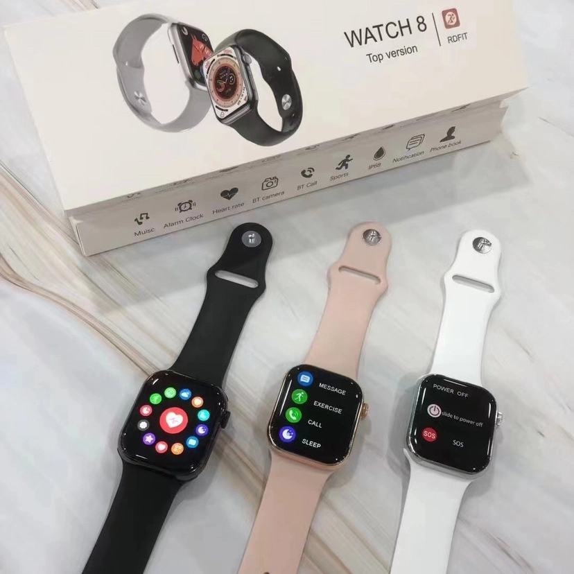 Precio al por mayor de la fábrica iWatch8 45mm 1.99 HD de pantalla completa de carga inalámbrica IP68 Resistente al agua Smartwatch