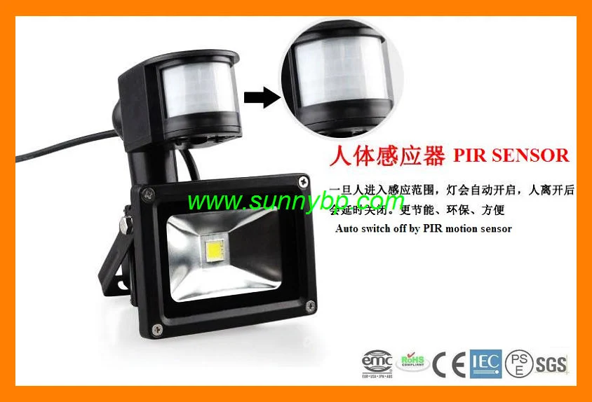 Solar LED Security Garden Lamp with PIR Sensor