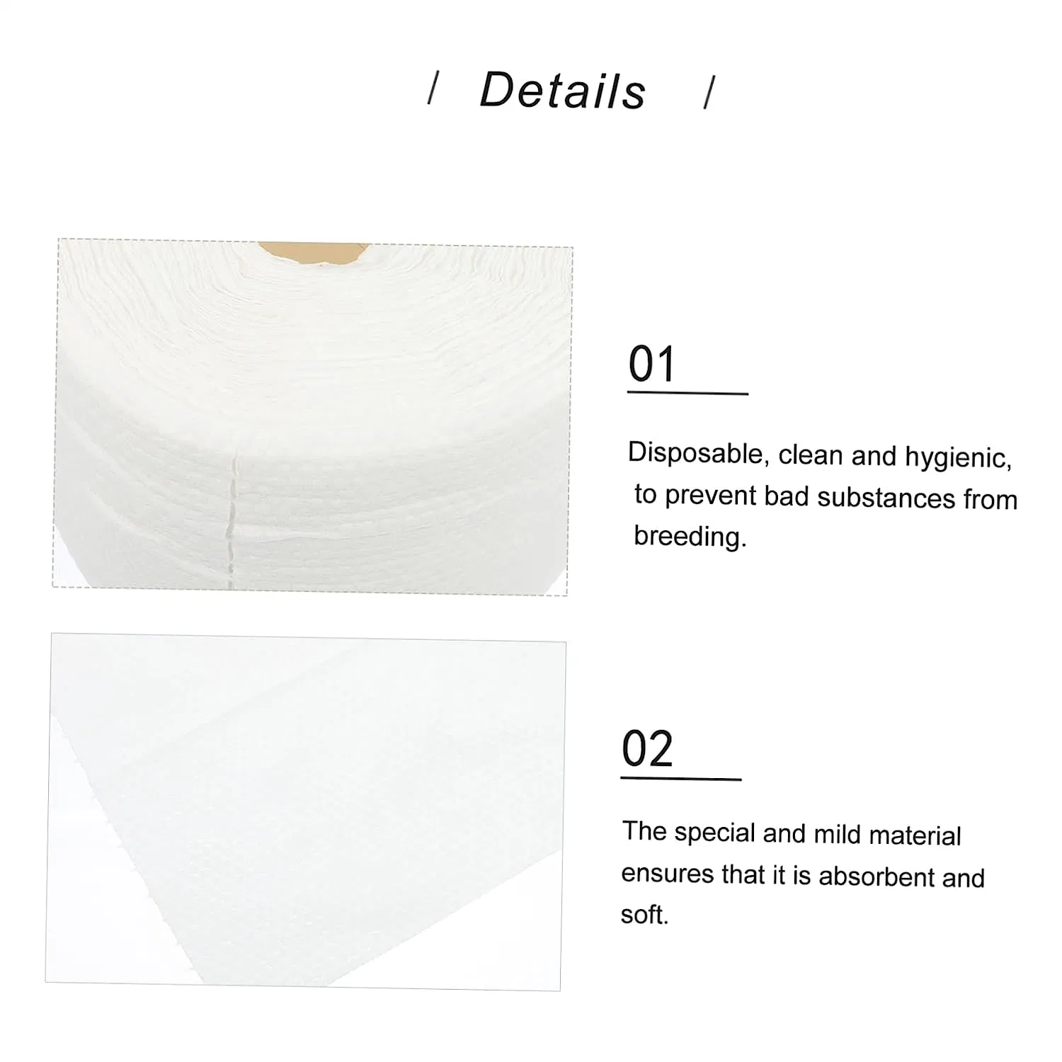 Disposable Facial Towel Soft Terry Cloth Fabric Soft Face Towel - Makeup Remover Tissues - Professional Everyday Facial Towel