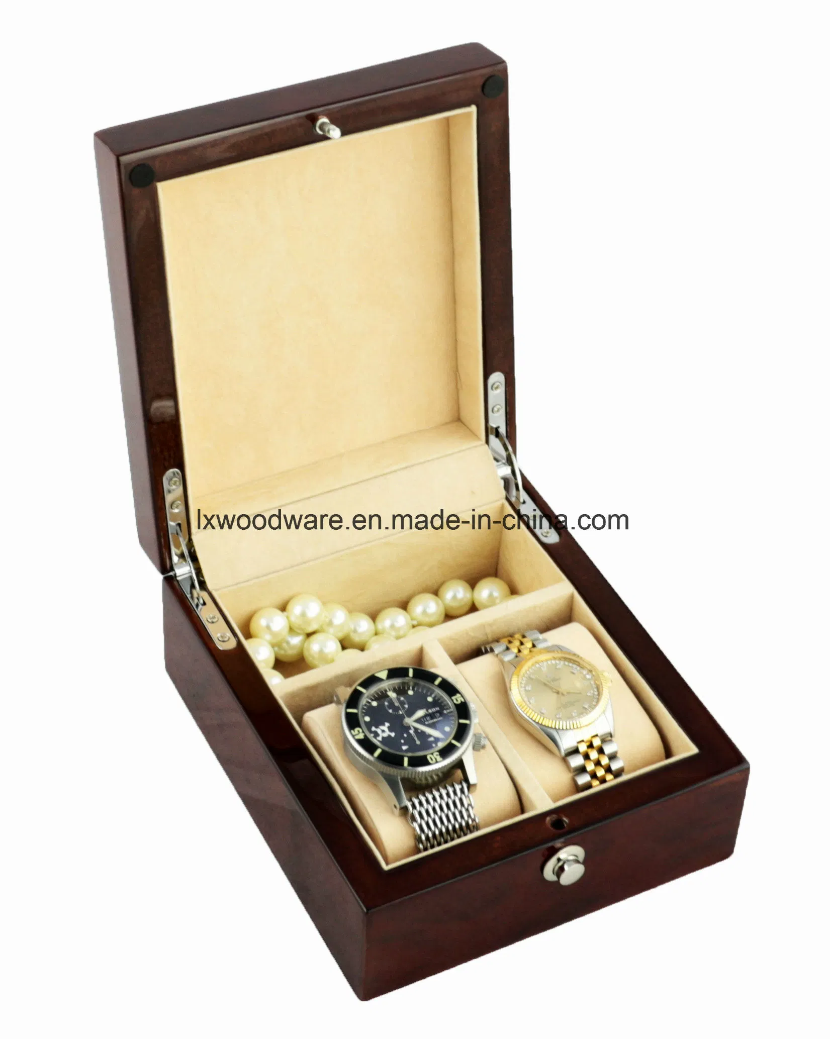 Rosewood High Gloss Finish Wooden Watch Box