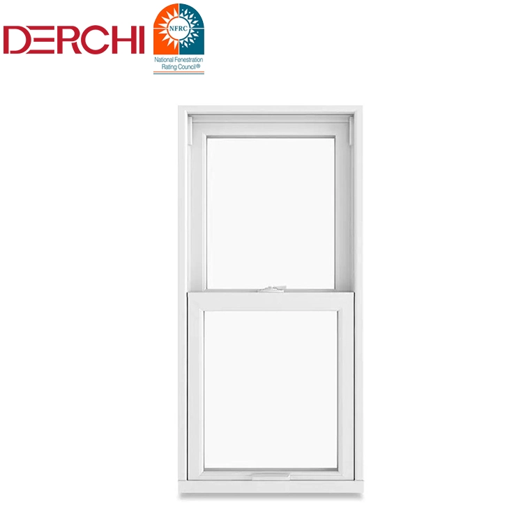 Guangzhou Large Vertical Slide Thermal Double Glass Aluminum Sash Single Double Hung Window