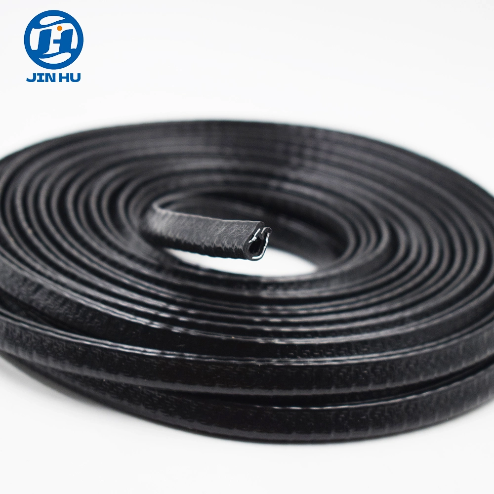 Windshield Rubber Edge Trim with Metal Extrusion PVC Plastic Seal Strip