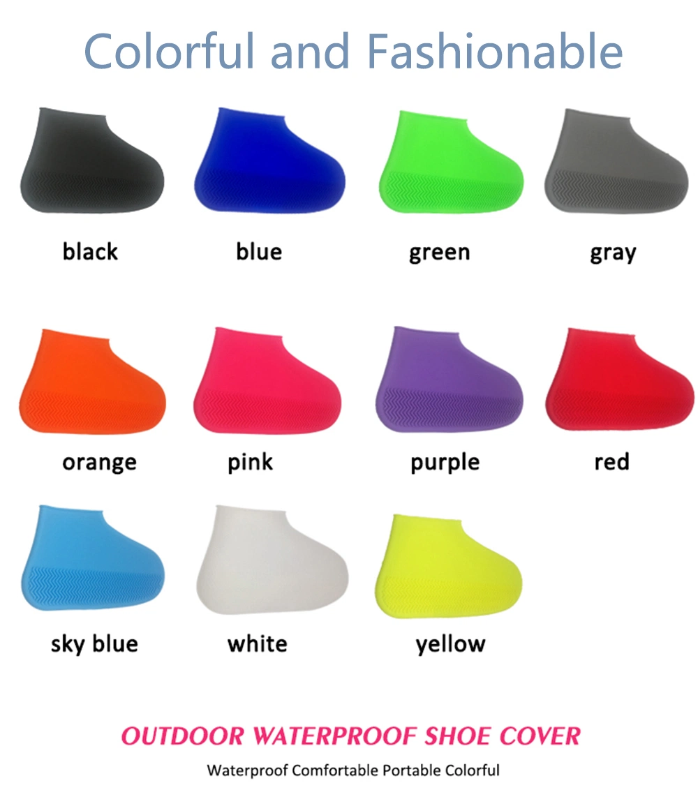 Silicon Protective Rain Shoe Cover Anti-Slip Reusable Rubber Waterproof Silicone Shoe-Cover