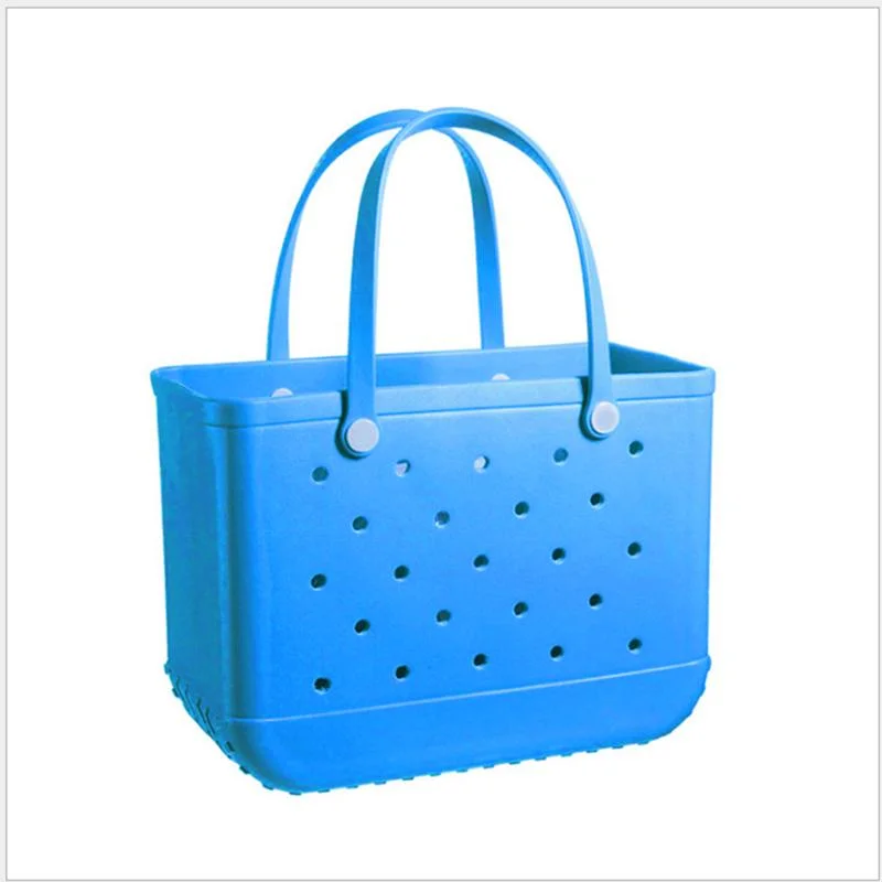 Manufactures 2023 New Women EVA Waterproof Storage Basket Large Beach Tote Bag Handbag for Ladies