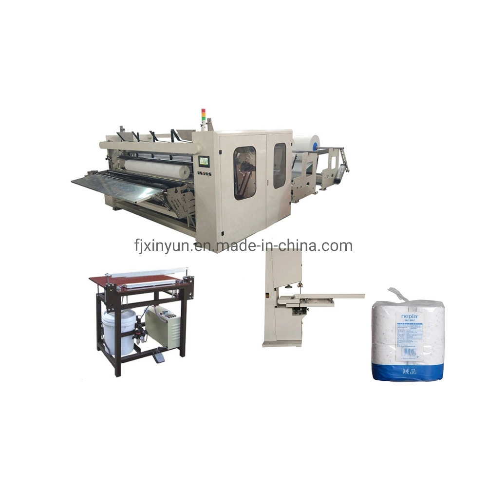 Semi Automatic 4 Rolls Kitchen Towel Paper Machine Production Line