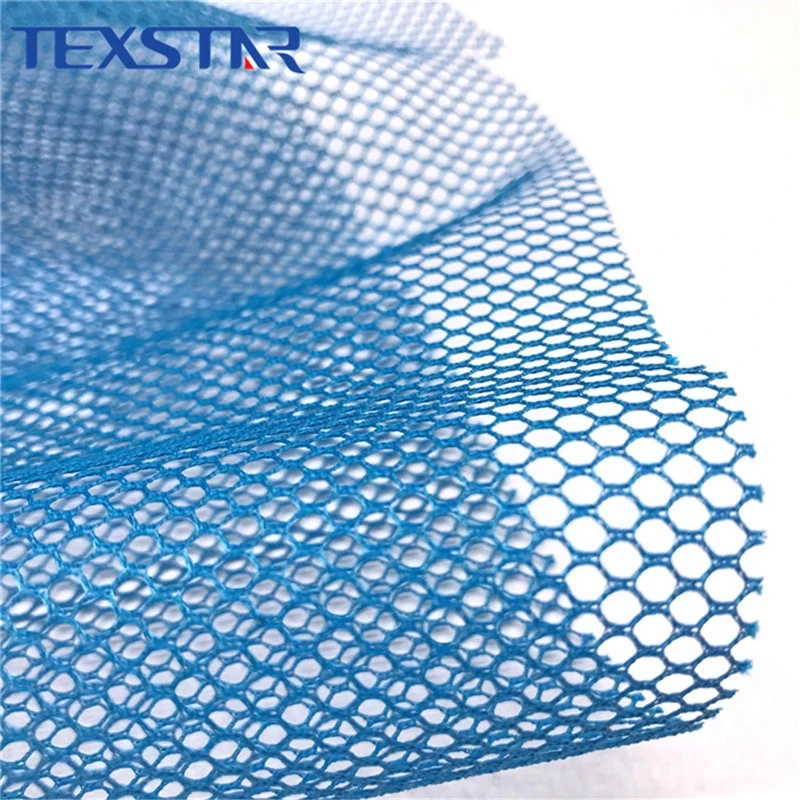 100% poliéster tejido textil tejido de malla hexagonal panal.