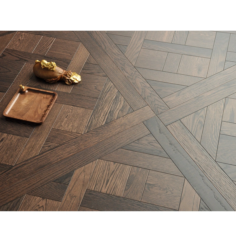 Guangzhou de madera de nogal americano de Parquet de espiga de madera de roble de Chevron Pisos de Madera Parquet de arte