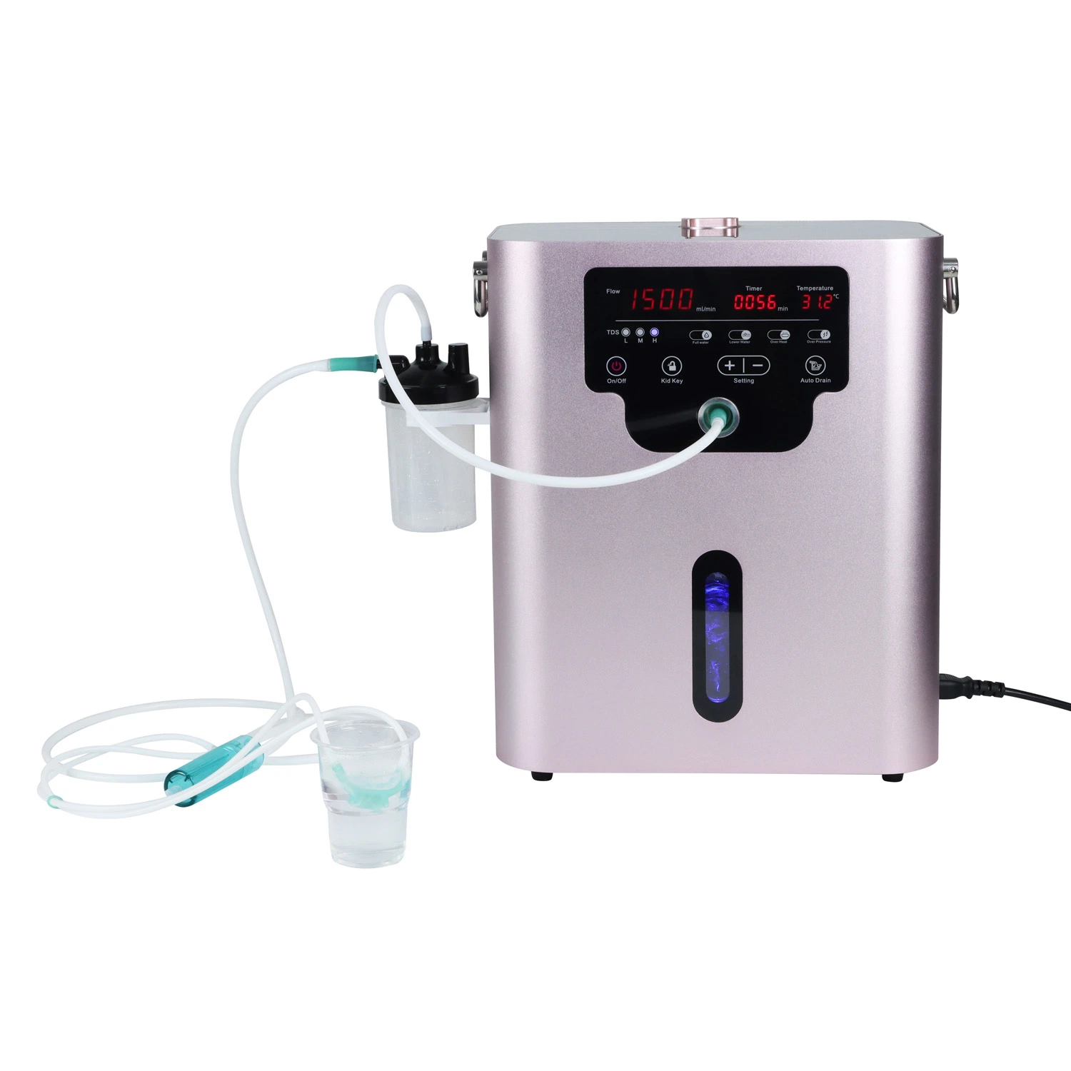 1500ml/Min Hydrogen Oxygen Generator Gas Therapy Machine for Anti Aging Health Beauty Care