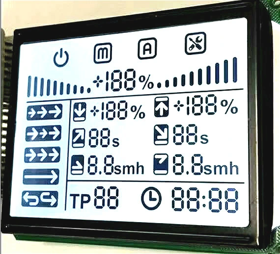 Custom Infrared Forehead Thermometer Segment LCD with RGB LED Backlight