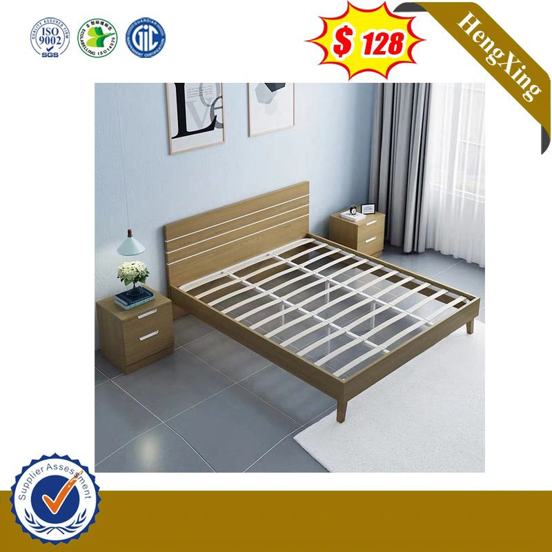 Natural Color Simple Furniture Bedroom Sets Home Hotel Wooden Sofa Bed with Drawer