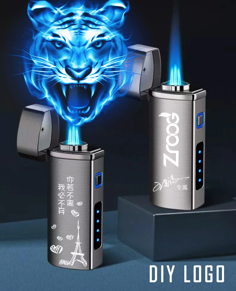 Triple Jet Flame Torch Lighter Windproof Butane Refillable Gas Torch Lighters with Gift Box