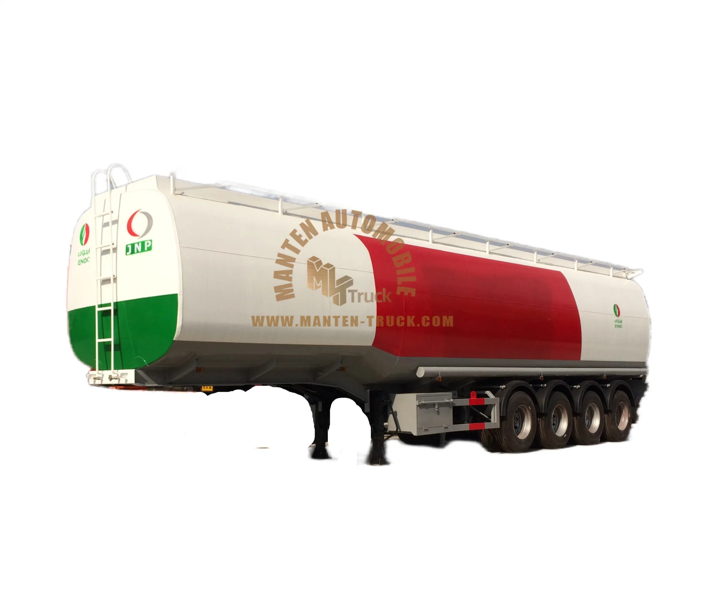 Exported 4 Axles Aluminium Alloy Crude Petrol Tanker 50cbm Fuel Tank Trailer