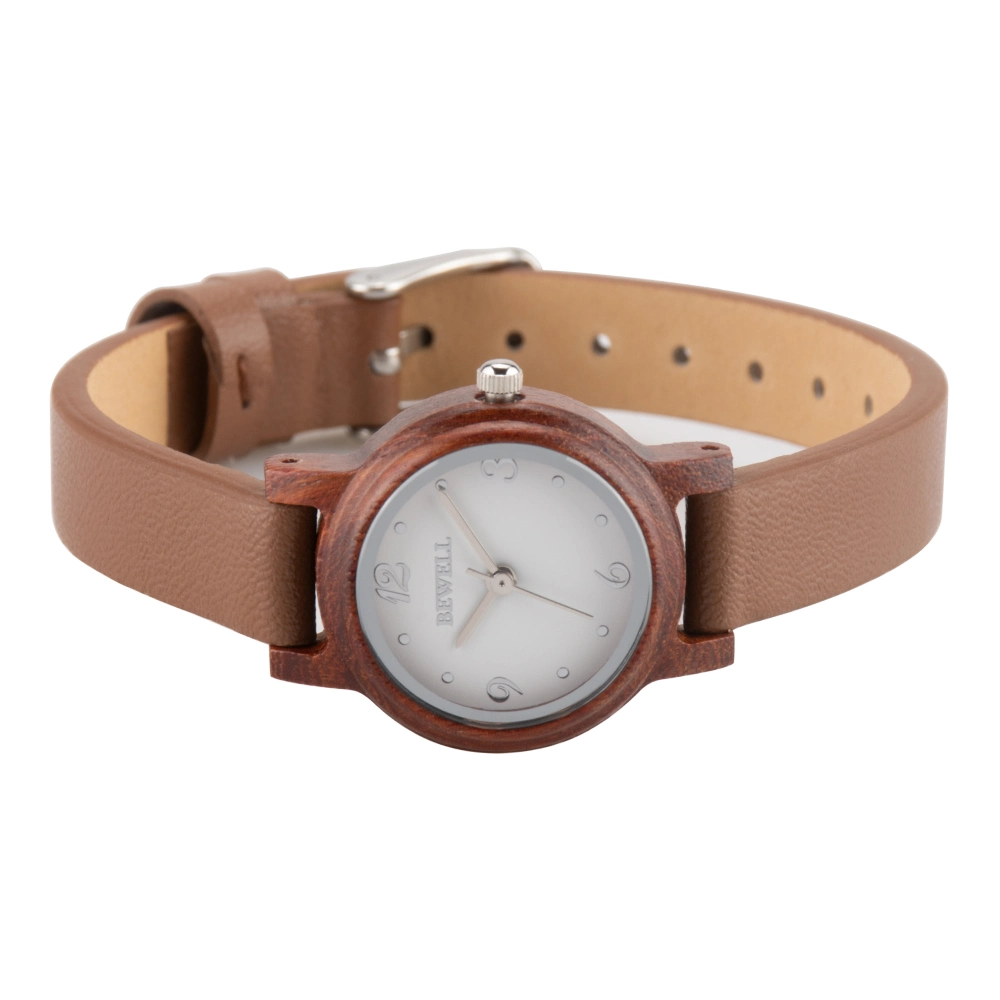 The Newest Fashion Handmade Leather Strap Red Sandalwood Wooden Watch Women