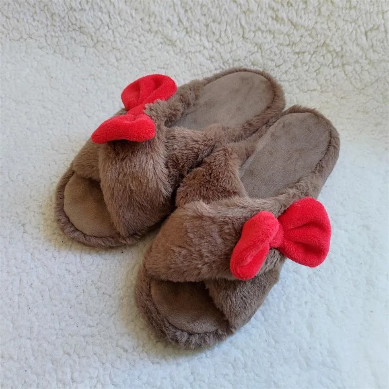 New Bow Outside The Home to Wear Open-Toe Thick Sole Wholesale/Supplier Slippers