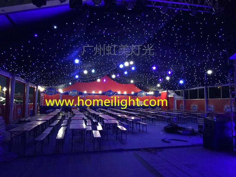 Hot Sale Stage Decoration Twinkle Cloth Bw LED Star Curtain for Party Event Background