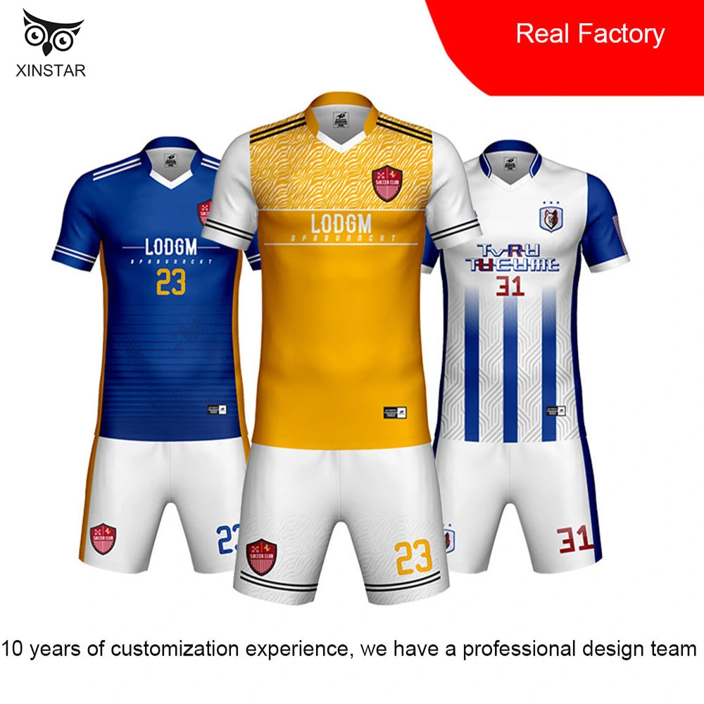 Personality DIY Football Uniform Custom Children's Soccer Uniform Student Sports wear Sublimation Football Uniform Suit Custom