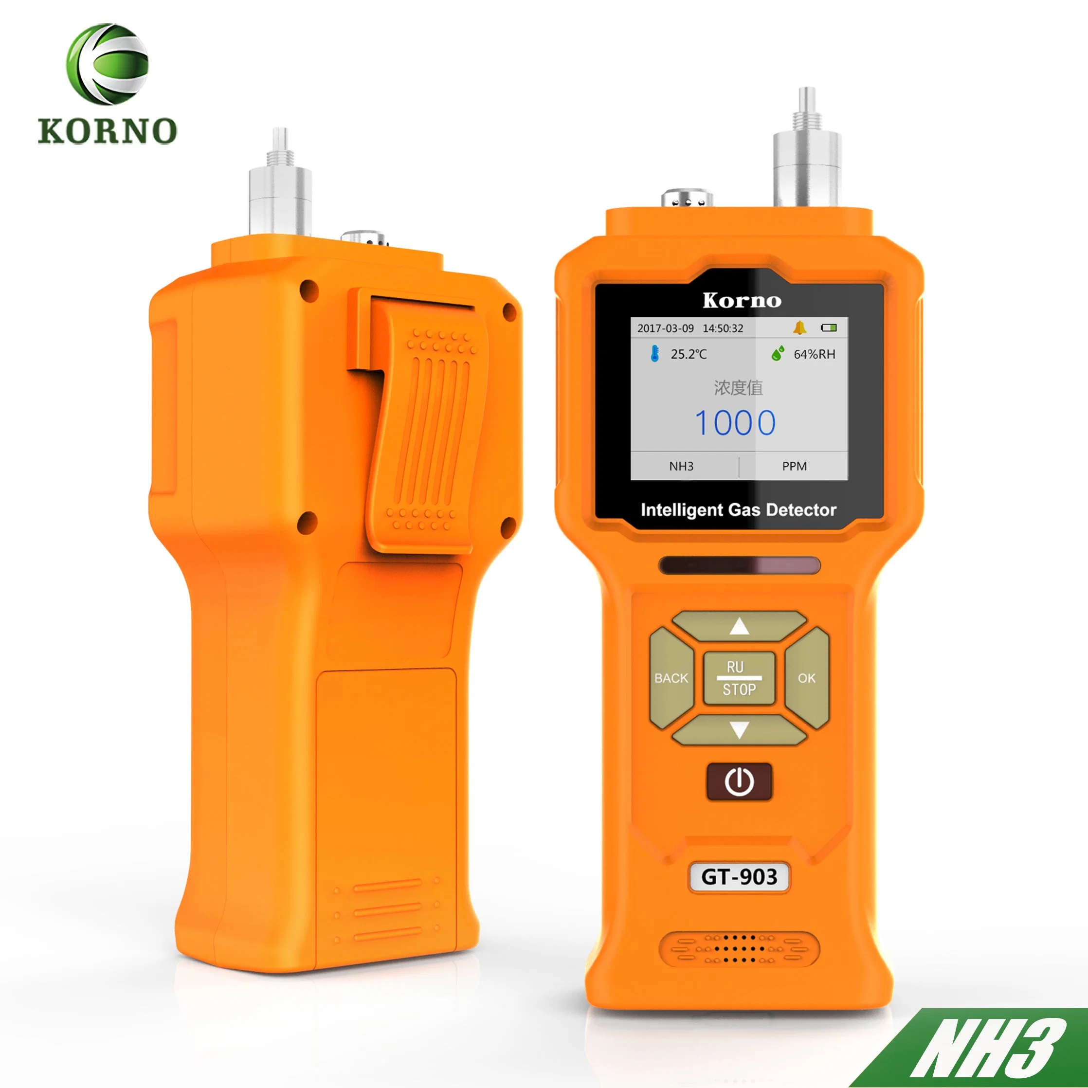 Portable IP66 Ammonia Gas Detector with Electrochemical Gas Sensor (NH3 0-100ppm)