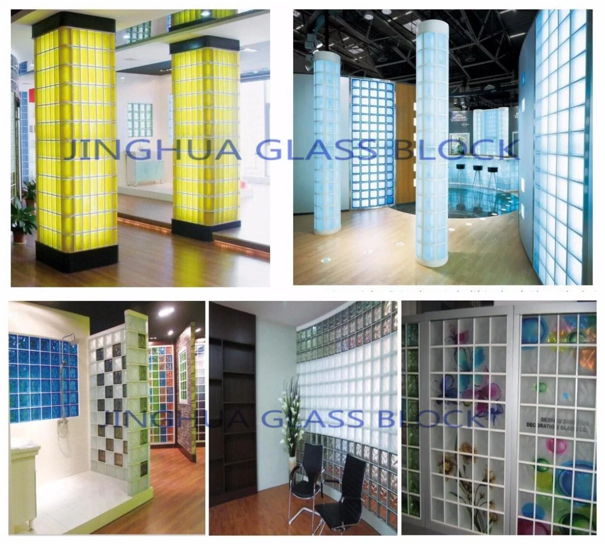 Jinghua High quality/High cost performance  Sea Wave Clear Glass Block/Brick