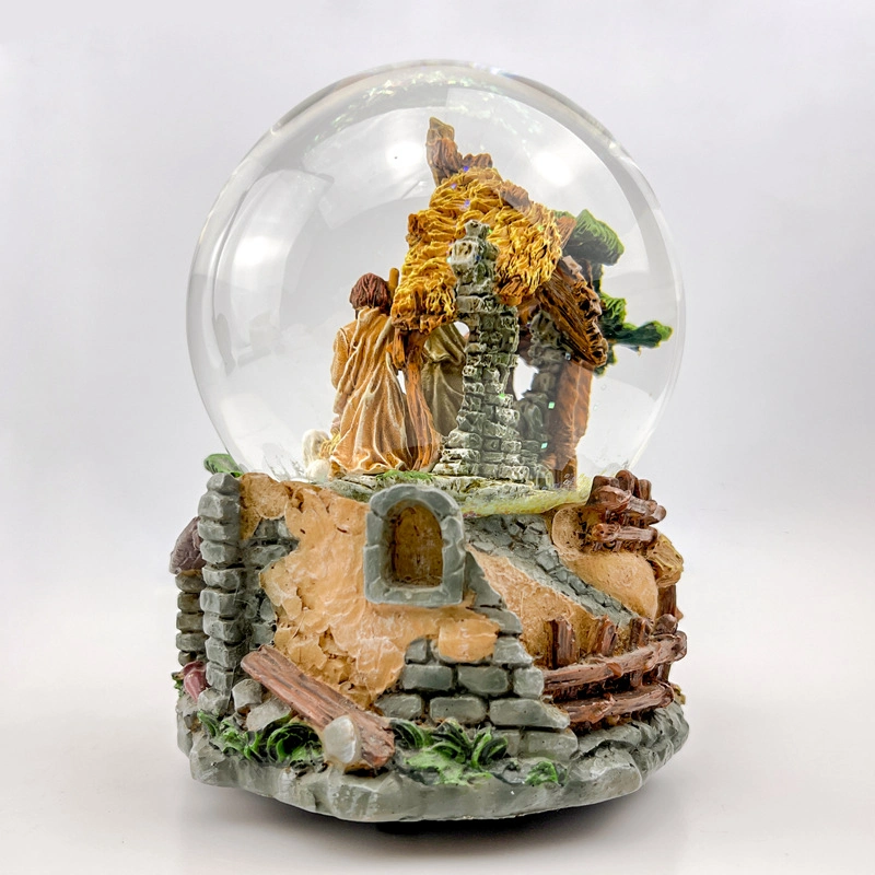 Hot Sales Craft Modern Statue Polyresin Jesus Statue House Decoration Atistic Snow Globe