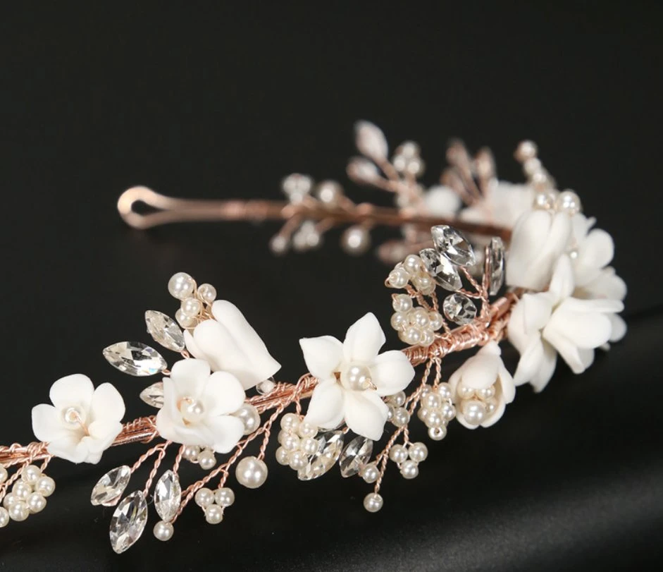 Hochzeit Hochzeit Hochzeit Ton Stirnband Tiara. Brautschmuck. Hochzeit Hochzeit Kristall Perle Haar-Accessoires. Brautkopfteil