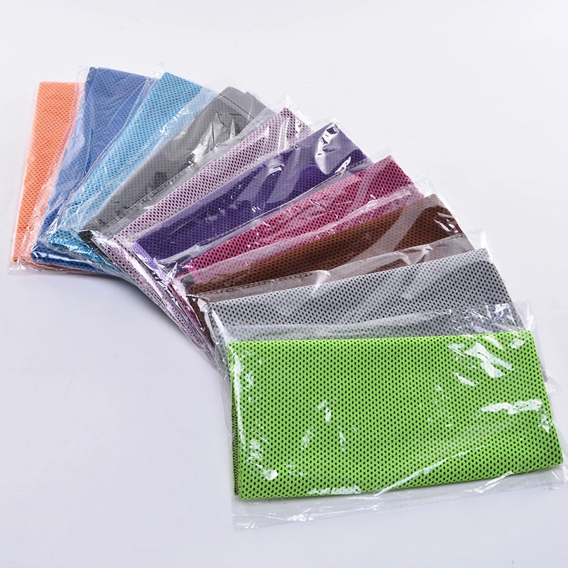 Quick Drying Exercise Fitness Ice Towel Sweating Microfiber Cooling Towel Logo Customization