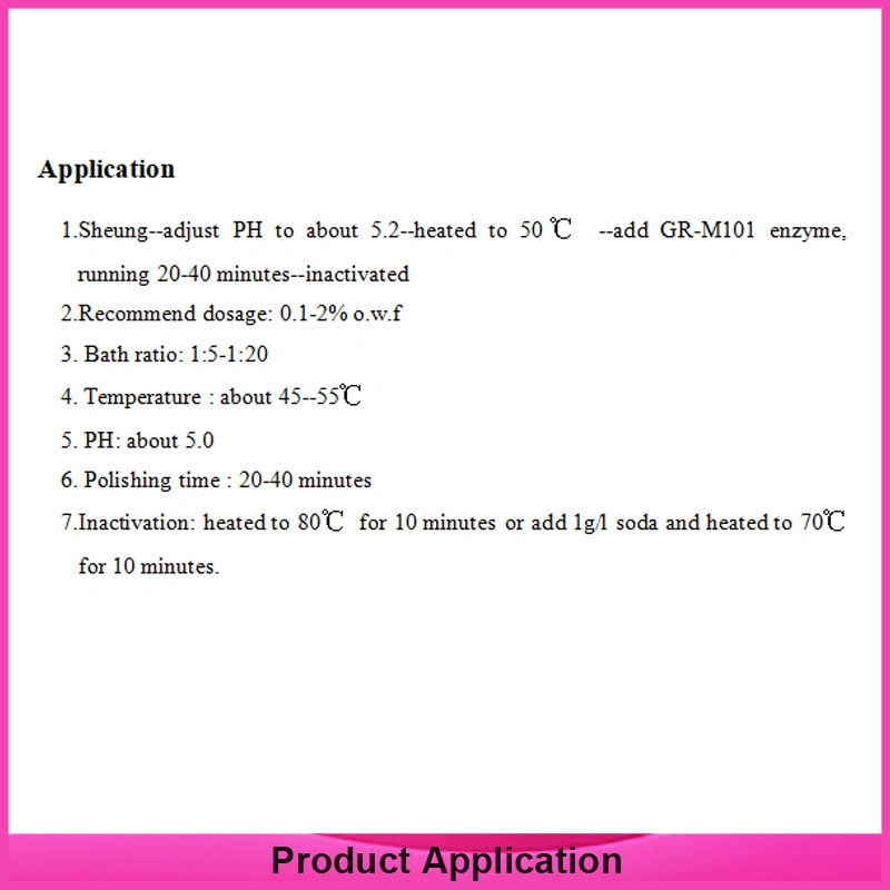 Middle Temperature Enzyme Alpha Amylase Desizer for Cotton Fabrics