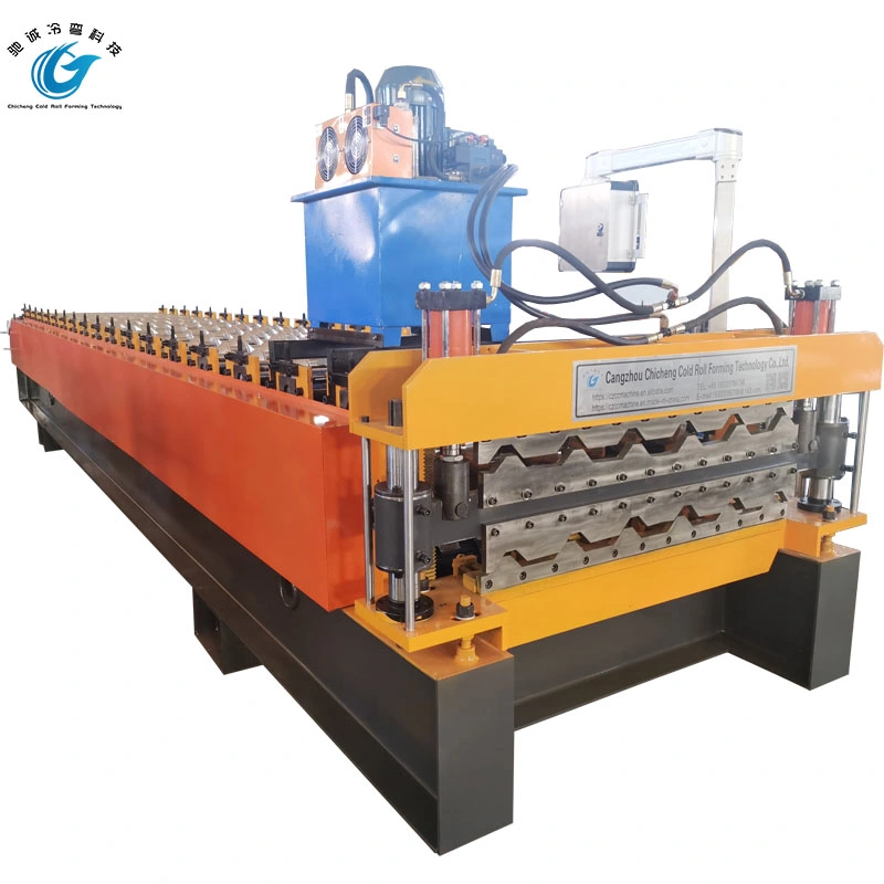 Export Standard Double Layer Trapezoidal Roof Profile Sheet Cold Rolling Machine