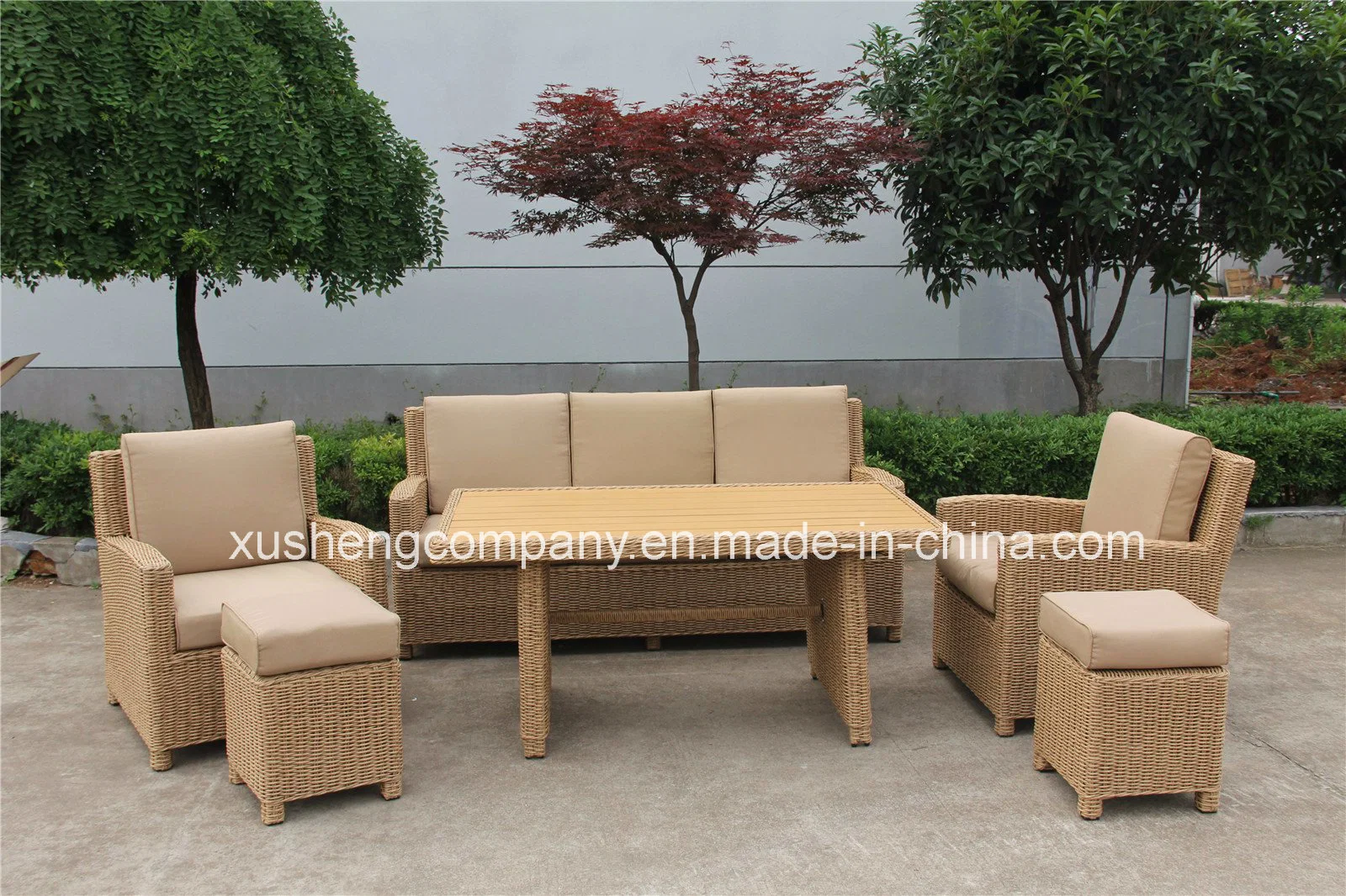 Im Freien neues Torsion-Rebe Aluninum Rattan-Sofa-Set